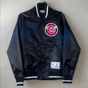 Mitchell & Ness Black ComplexCon Cubs Bomber Jacket size Small EUC